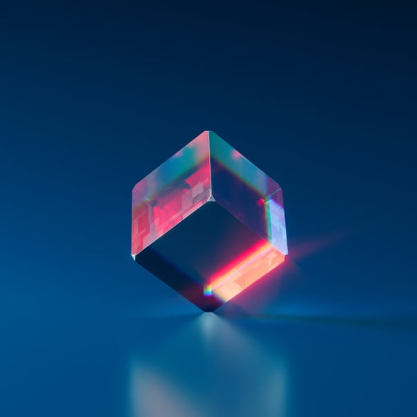 floating 3D cube